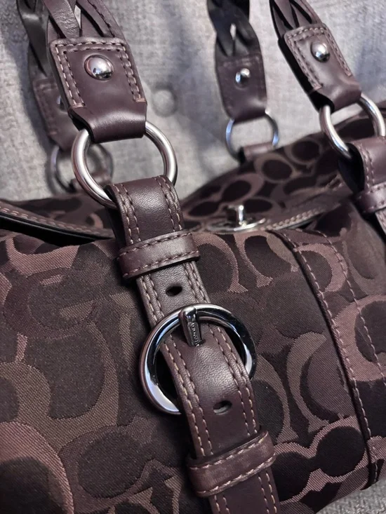 Coach Chelsea Optic Signature Satchel with Braided Handles❤️🤩‼️ - Picture 2 of 11